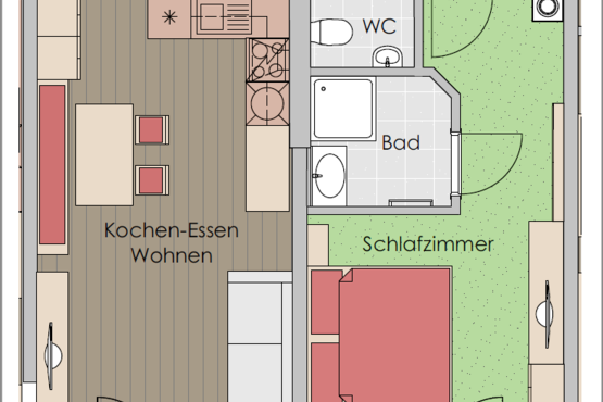Grundriss Mittagssonne